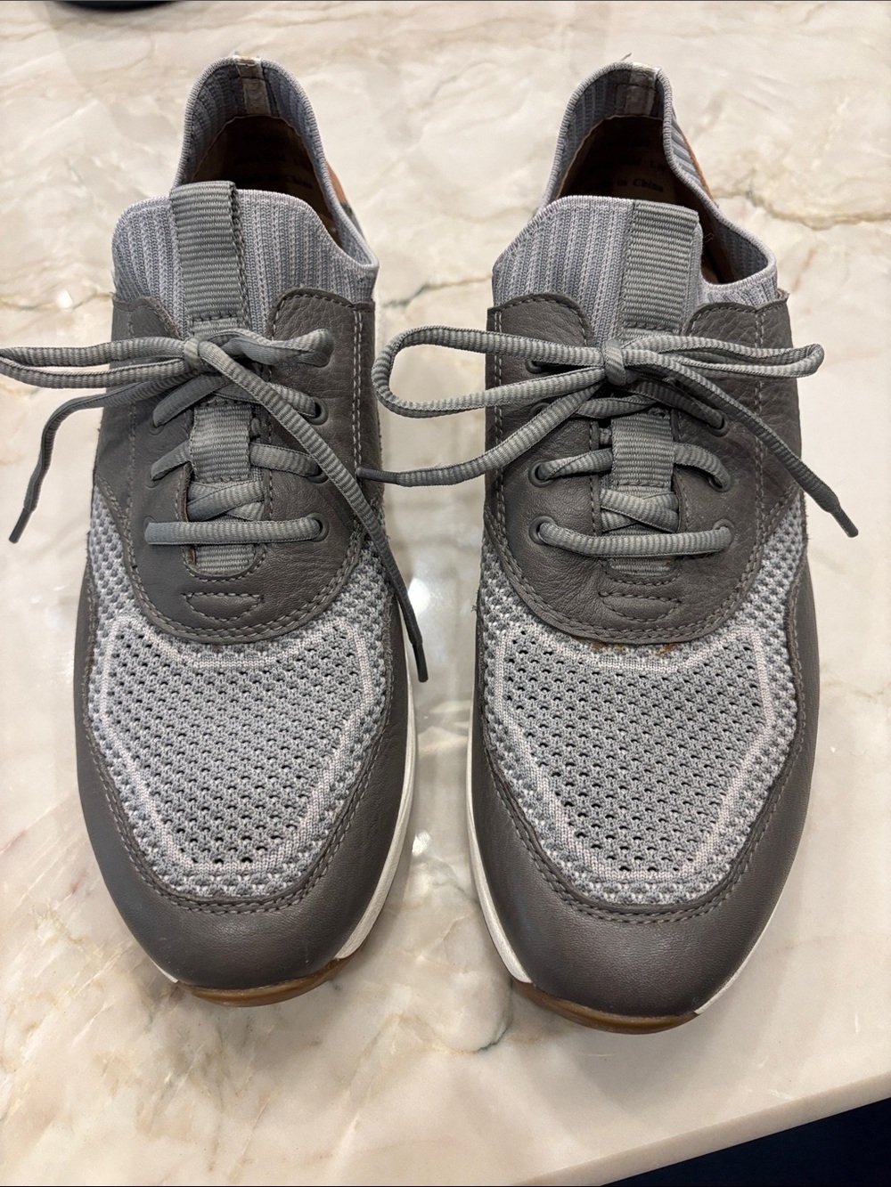 Johnston & Murphy Men's Casual Knit Lace-Up Sneakers - Gray